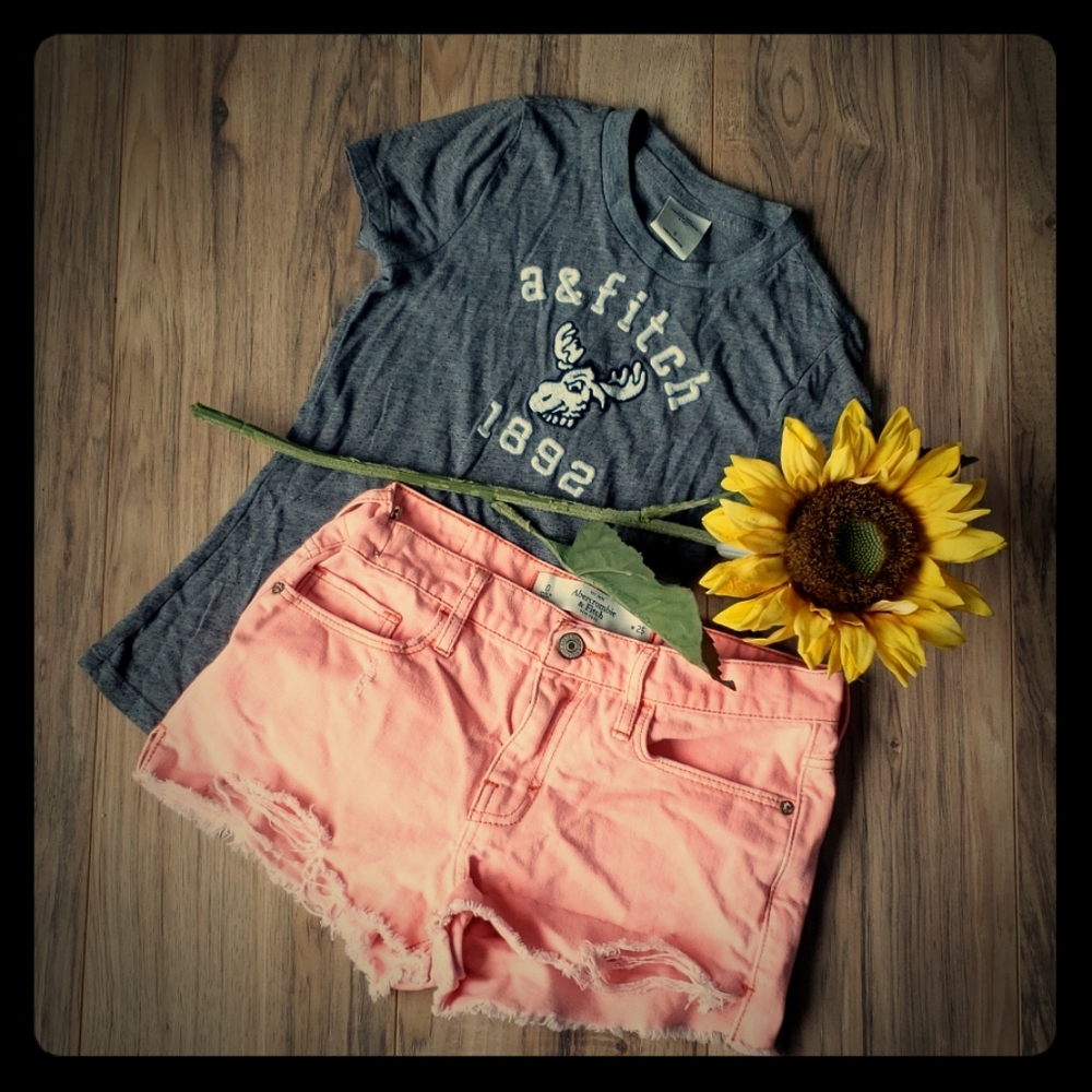 Coral shorts Abercrombie and Fitch size 25